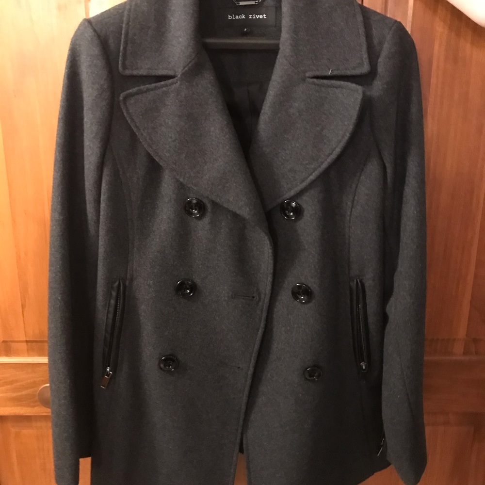 Grey Jacket with Black Details